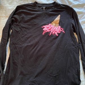 Having Bad Luck black long sleeve shirt with ice cream design